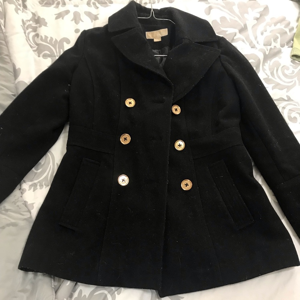Michael Kors black pea coat gently used